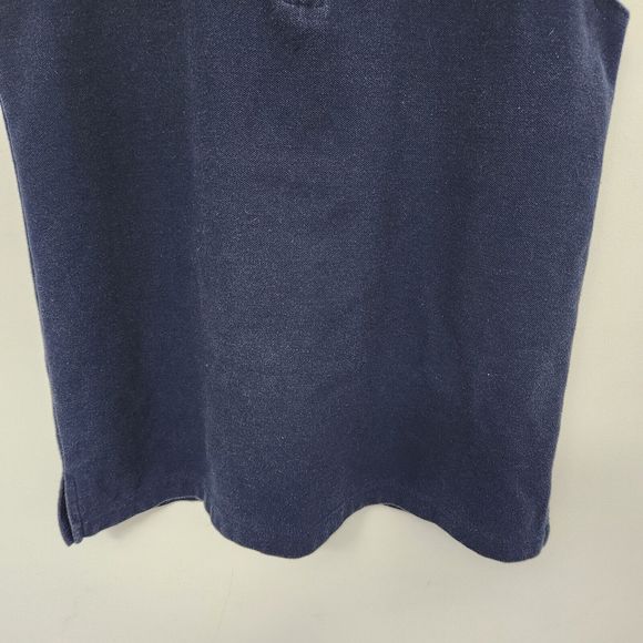 DRESSBARN Women's Navy Blue Quarter Zip Sleeveless Polo Shirt Size M - Picture 3 of 7
